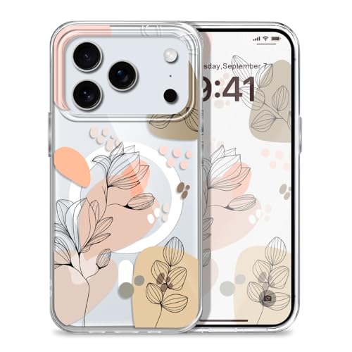 LEECG iPhone 17 Pro 用ケース、クリエイティブなデザインのソフトリキッドシリコン製指紋防止iPhone 17 Pro 用ケース、モランディ