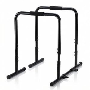 NEWBULIG Dip Bar Station, Adjustable Parallel Parallettes Bar with Soft High-Density Foam Handles, Heavy Duty Dip Stands Workout Equipment for Home, Gym, Patio, Office