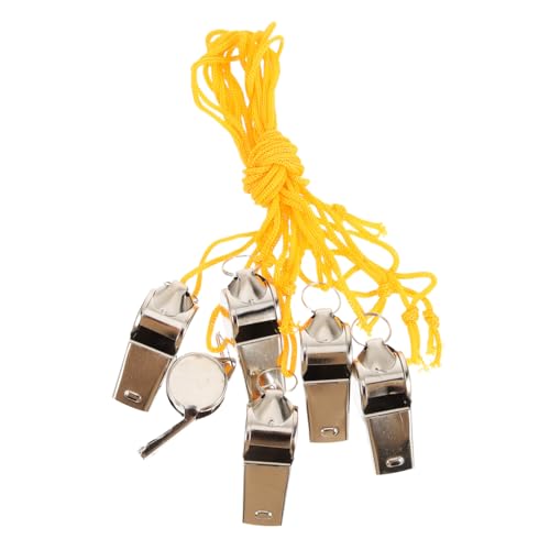 6 silbatos metálicos deportivos de acero inoxidable LIOOBO miniatura 1