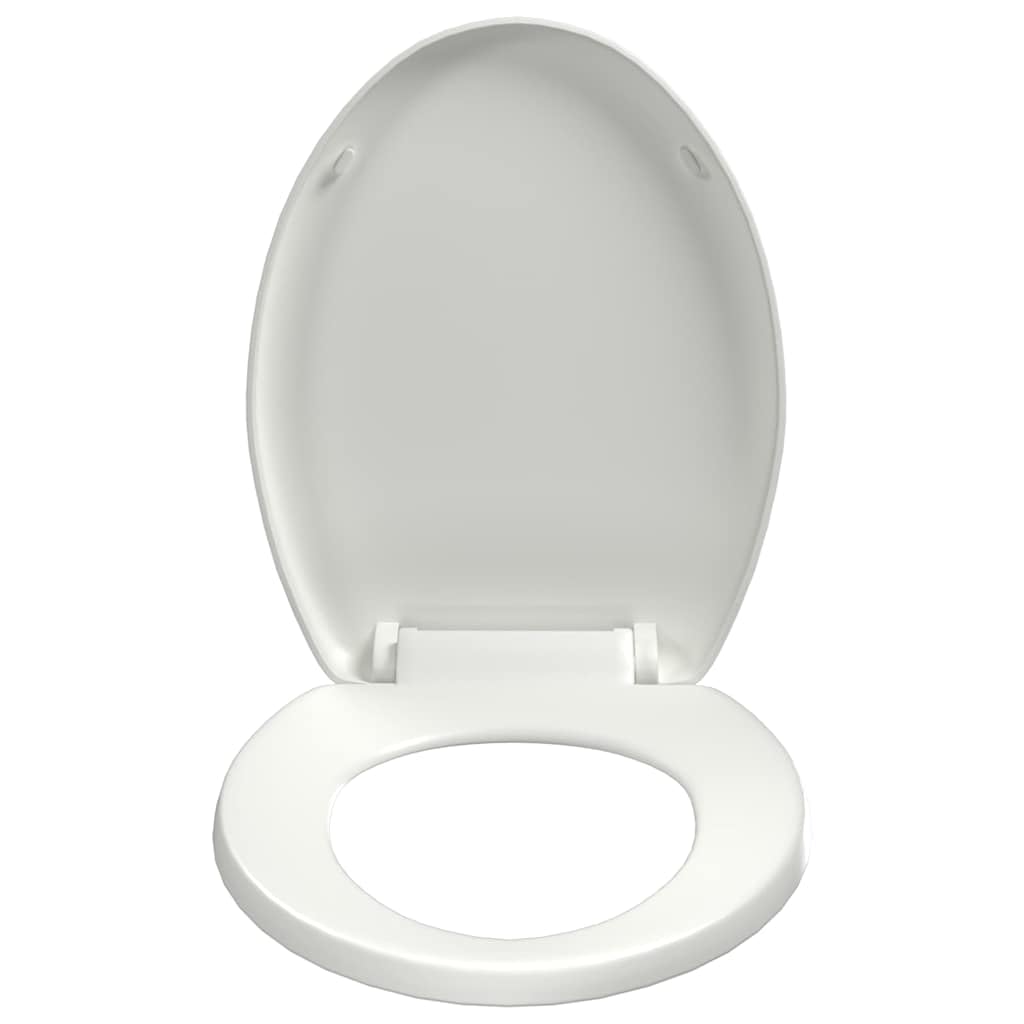 Deska sedesowa wolnoopadająca i konstrukcja Quick-Release, biała podstawa z polipropylenu, 45,5 x 37,5 cm, funkcja Soft-Close, zdejmowana, higieniczna, do łazienki i toalety dla gości