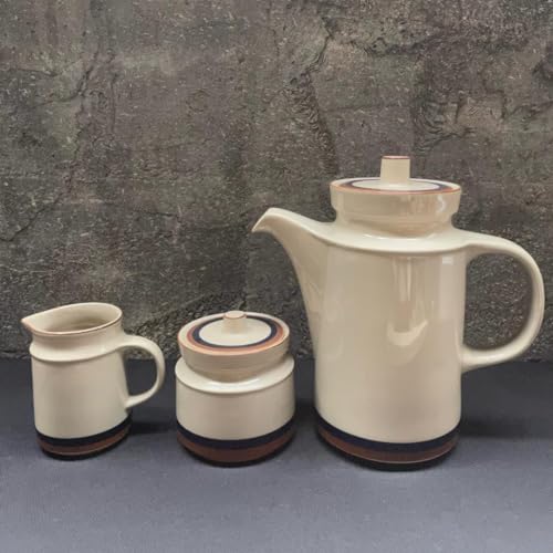 Apollo Stone Pot Sugar Creamer Set of 3 Vintage
