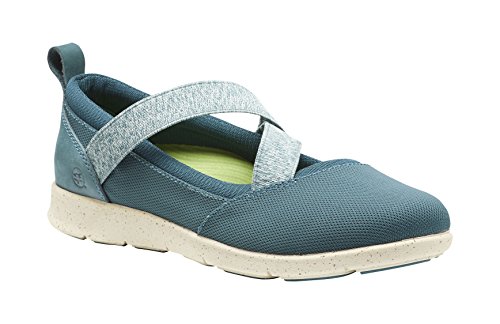 Superfeet Palisade Women's Mary Jane Shoe, Balsam/Turtledove, Leather/Mesh/Stretch Gore, Women's 7.5 US