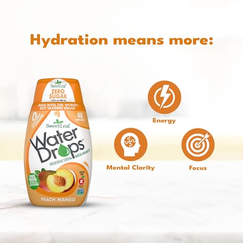 image for SweetLeaf Water Drops, Peach Mango – Sugar-Free Water Enhancer Drops