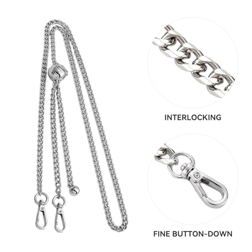 Image of Jiesinlov Purse Chain Adjustable Shoulder Strap with Small Metal Ball Replacement Transformation Crossbody Handbag