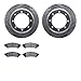 Dynamic Friction Company Rear Brake Rotors-Drilled and Slotted-Silver with Ultimate Duty Performance Brake Pads 7402-54085