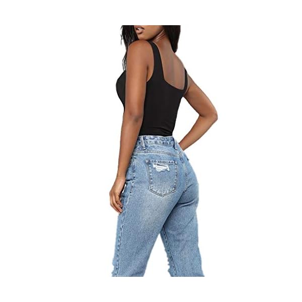 BelleLovin-Womens-Scoop-Neck-Bodysuits-Sleeveless-Tank-Top-Jumpsuits-Black-II-Small BelleLovin Women's Scoop Neck Bodysuits Sleeveless Tank Top Jumpsuits (Black-A, Small)