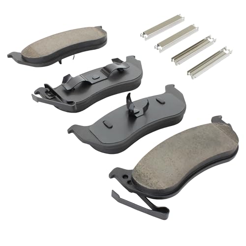 Image of QUALITY-BUILT Rear Ceramic Brake Pads, Premium 1001-0981C, Compatible with 2003-2007 Jeep (Liberty,TJ,Wrangler)