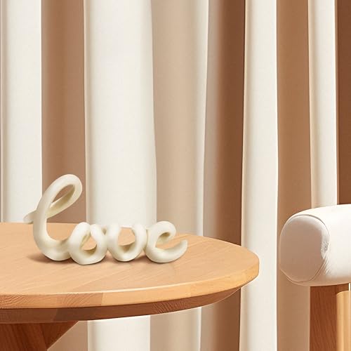 Escultura Letras LOVE Beige para Decoración de Hogar miniatura 4
