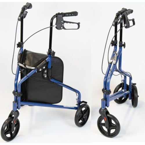 NRS 3 ruote in acciaio Rollator Blu NRS 3 ruote in acciaio Rollator Blu