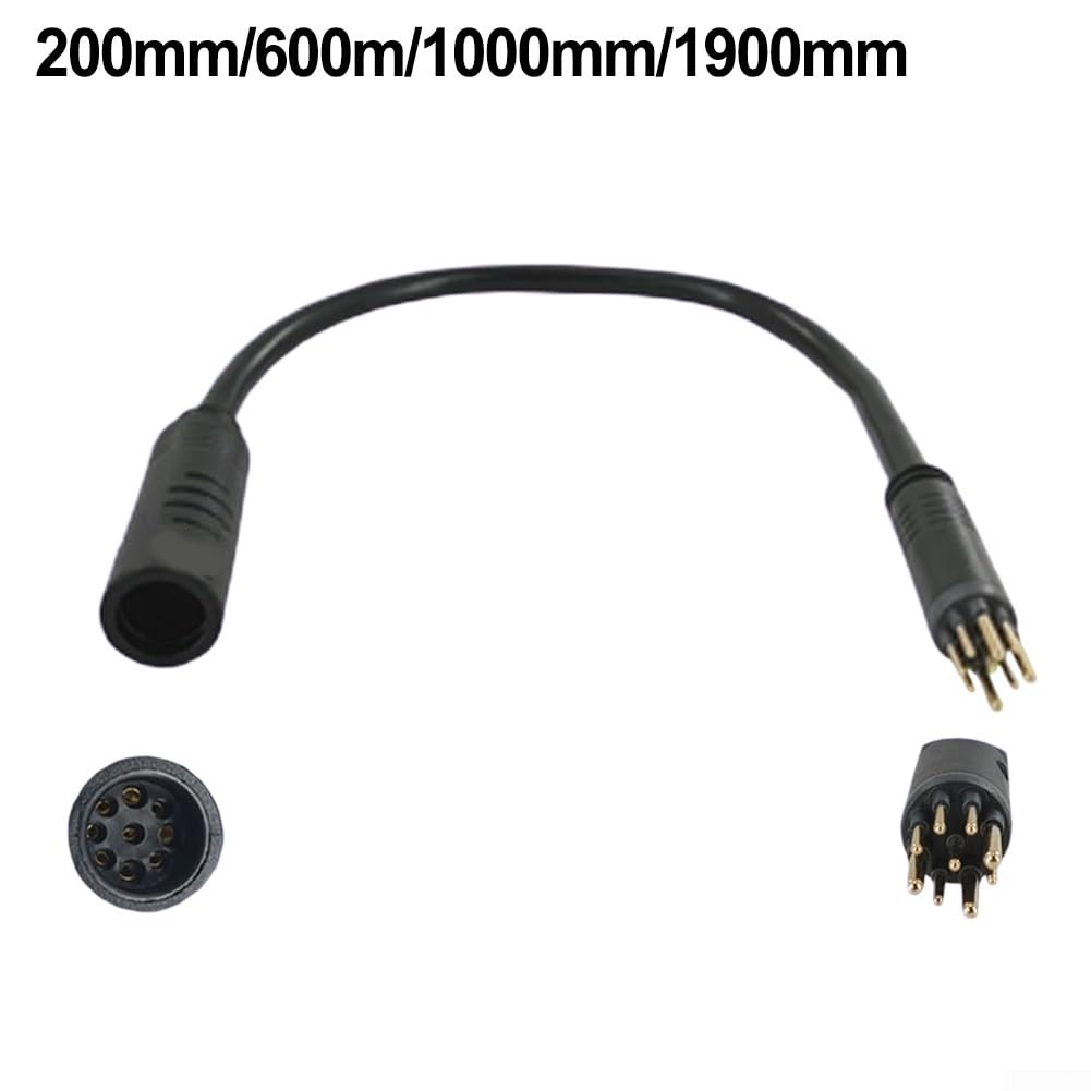 Câble Extension 9 Broches étanche Pour Moteur Vélo électrique 250W à 1000W - Connecteur Mâle/femelle Compatible Bafang, Shengyi, AKM, MXUS (longueur 600 Mm)