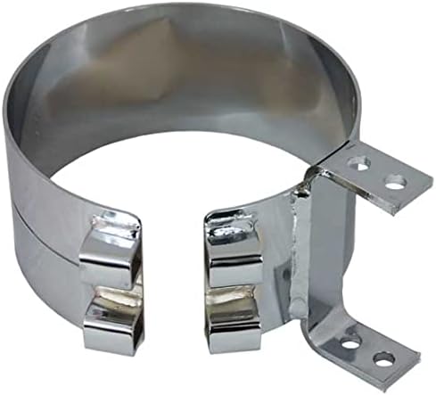 LN-50-04063 6 Inch Lincoln Chrome Plated Stainless Steel Wide Exhaust Clamp For AeroCab