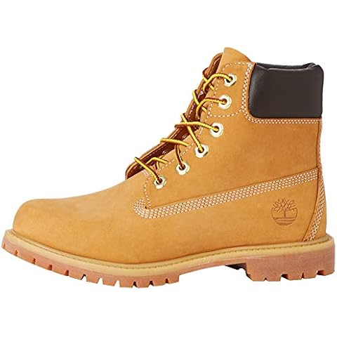 Timberland Women's 6" Premium Waterproof Boot, Wheat Nubuck, 6 W US Cover