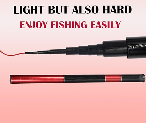 Caña de Pescar Telescópica Tenkara Ultraliviana Fibra de Vidrio wisbait Modelo wisbait0330 11.8 pies Kit de Caña de Pescar Fly Fishing miniatura 4
