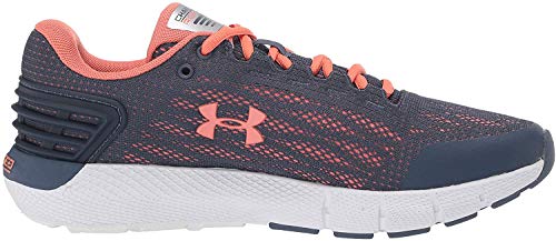 Under Armour Women's Charged Rogue Running Shoe, Downpour Gray (401)/Coral Dust, 8