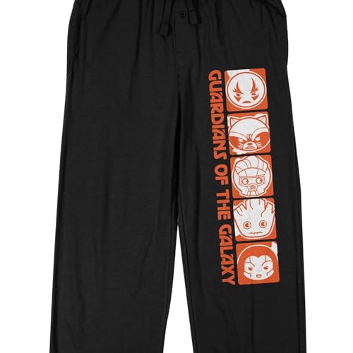 Marvel Kawaii Guardians of The Galaxy Men's Black Sleep Pants2