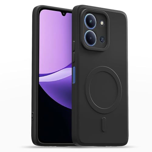 Image of Back Cover | MagFit Ring Design (Non-Magnetic) | Shockproof Case | Anti-Slip Grip | Raised Camera Edges | Slim Protective Case for Mi Redmi 15C 4G / Poco C85 4G (Matte Black)