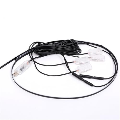 Automotive Central Control LED Foot Light Acrylic Hidden Interior Modification Car Flow Colorful Voice Controlled Atmosphere(1-to-5'110CM+Foot Lamp x4')