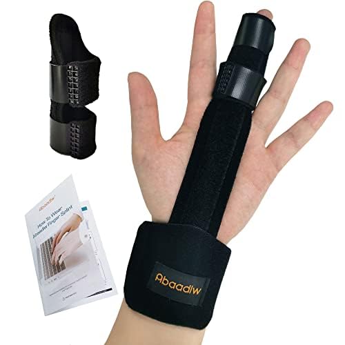 Trigger Finger Splint 2 Pcs, Adjustable Index Finger Splint, Finger Splint Middle Finger, Ring Finger Splint, Pinky Finger Splint,Hand Brace