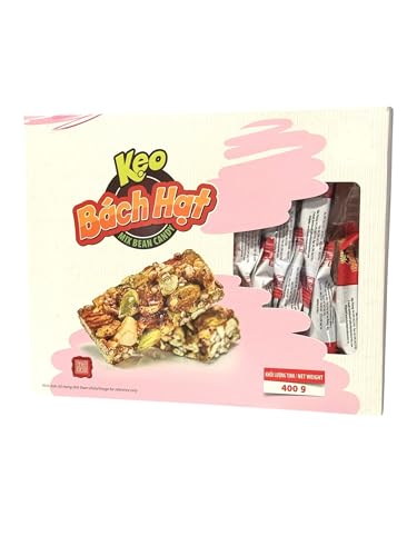 Image of Combo - Mix Bean Candy and Spicy Garlic Peanuts - Keo Bach Hat va Dau Phong Toi Ot - 14 Oz per Box and 7 Oz per Can with 2 Iterms per Order