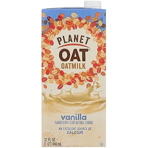 Planet Oat Vanilla Oatmilk, Excellent Source of Calcium, Kosher, Gluten Free, 32 Fluid Ounce (Pack of 6) Cover
