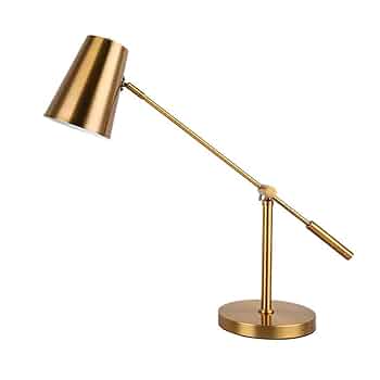 Amazon.co.jp: ゴールドテーブルランプ、調節可能なビンテージ