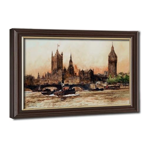 Tableau Charles Dixon The Houses of Parliament impression toile déco salon 50cm