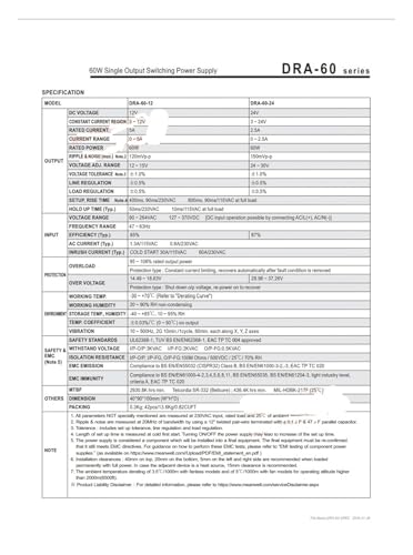 Alimentation à découpage DRA-60-12 pour rénovation domotique - 3