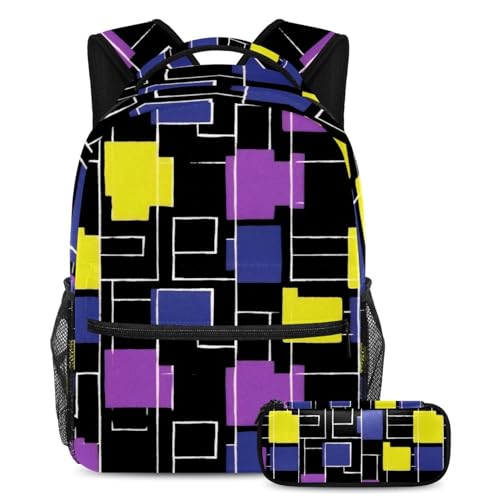 Sac à dos scolaire géométrique pour transporter les cahiers sans effort