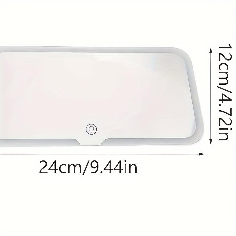 LED Illuminated Car Sun Visor Mirror - Touch Control Adjustable Brightness, Universal Fit for Vehicle Sun Visors, Makeup Mirror with Soft Light, Ideal for Professionals and Everyday Use, 5 x 7 Inches