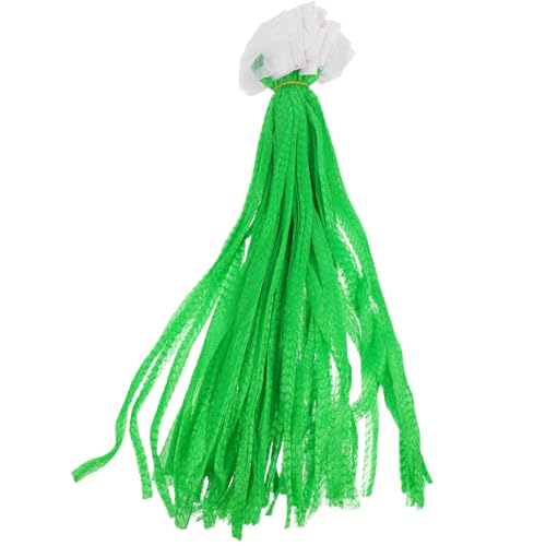 SUPVOX Bolsas de Malla Reutilizables para Comestibles 100 Piezas, Bolsas Verdes de 40 Cm con Etiqueta Clara, Material Resistente y Transpirable, Ideales para Frutas y Verduras,