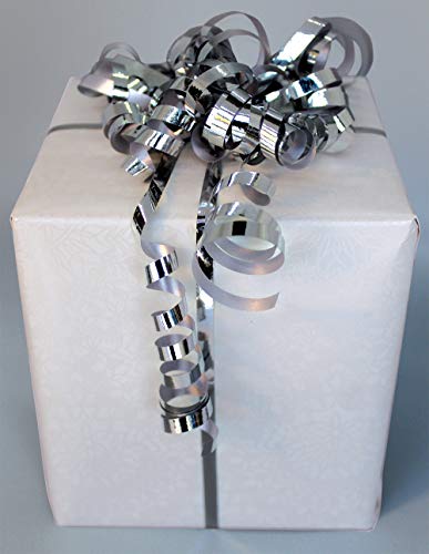 Silver Ribbon Curling Gift Wrapping Ribbons Red Valentine Holiday Clearance Metallic Silver & Red Set Shiny For Xmas, Birthday/New Year Party Decoration, Wedding Gift Wrap 500 Yards #TOP3