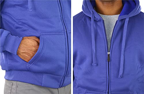 Image of ToBeInStyle Men's Polar Fleece Long Sleeve Zip Up Kangaroo Pocket Cold Weather Hoodie Jacket