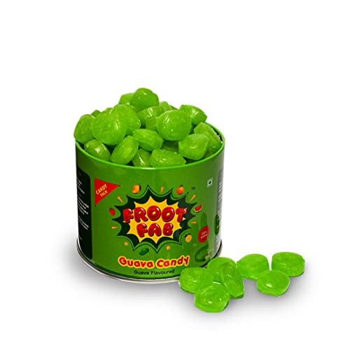 Image of CandyVille Frootfab Guava Candy Tin (340 Gram)|Refreshing Guava Flavoured|After Meal|Fruit Flavoured Candy Tin