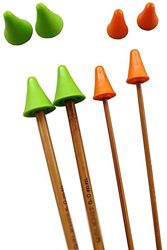 20 Pieces Knitting Needles Point Protectors Stoppers 2 Sizes Rubber Knit Needle Tip Covers for Knitting Craft for Knitting Craft in