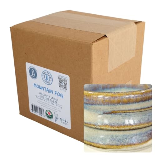 Penguin Pottery - Specialty Series - Mountain Fog. Dry Mid Fire Glaze for Clay, Pottery Glaze, Cone 5 and Cone 6 - Ceramic Glaze for Pottery (Dry | 3 lbs | 1.4 kg)