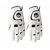 FINGER TEN Menâs Golf Gloves Left Hand Right with Ball Marker Value 2 Pack, Weathersof Grip Soft Comfortable, Fit Size Small Medium ML Large XL