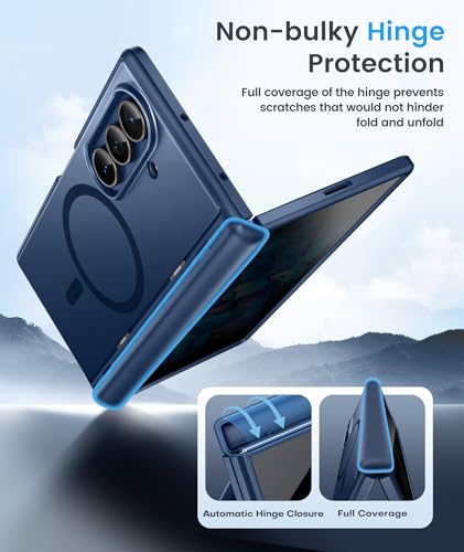 Protection intégrale Samsung Z Fold 7 antichoc avec béquille cachée intégrée bleu
