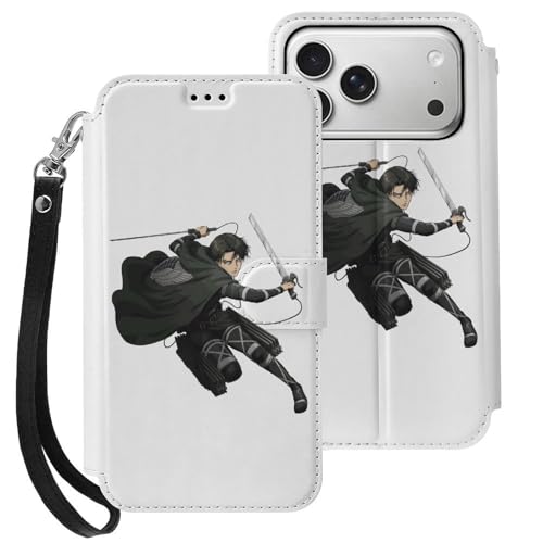 iPhone 17 用 ケース 手帳型 進撃の巨人 リヴァイ 兵長 iPhone 17 Pro用カバー スマホケース 財布型 PUレザー 携帯ケース アイフォン17用 カバー おしゃれ 個性的 キャラクター