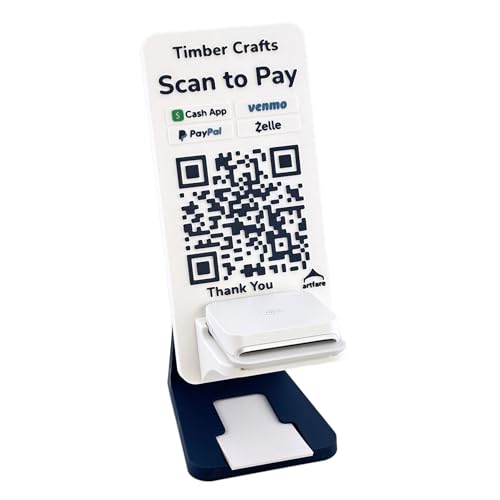Stripe Reader Holder & QR Payment Sign with Business Card Holder - Ultra