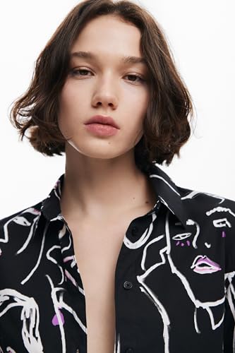 Image of Desigual Women's Woman Woven Shirt Long Sleeve
