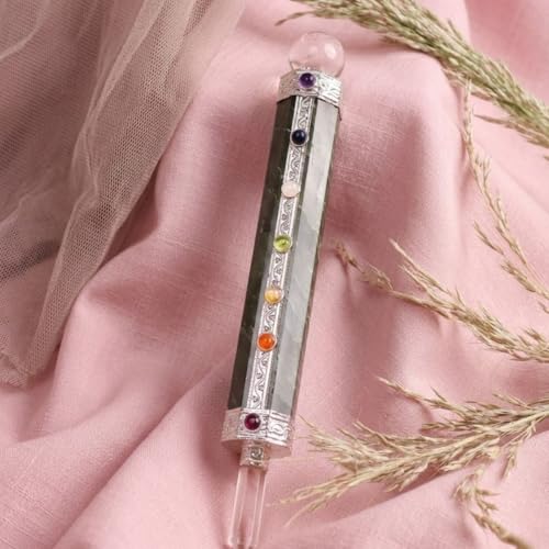 Image of Green Aventurine 7 Chakra Healing Crystal Wand | Natural Polished Gemstone for Reiki Healing, Chakra Balancing, Meditation, Energy Cleansing, Spiritual Healing, Feng Shui Decor & Gift