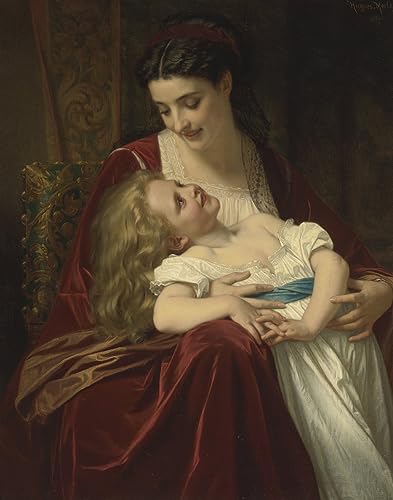 Affection maternelle Hugues Merle impression toile haute définition