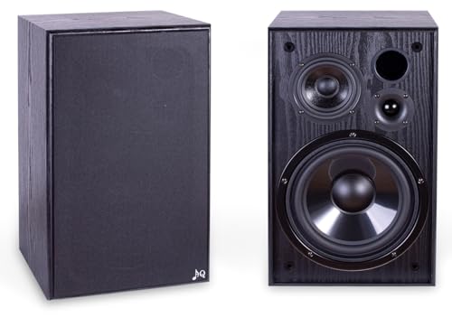 ACOUSTIQUE Quality AQ Tango 95 3-Way Reflex Bass Shelf Speakers, 1 Tweeter and 1 Midrange, 1 Bass/Bass Tweeter 190 W PMPO Black