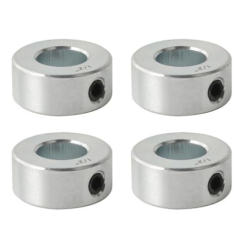 TonGass Screw Style Zinc Plated Carbon Steel 1/2" Bore Shaft Collar Set