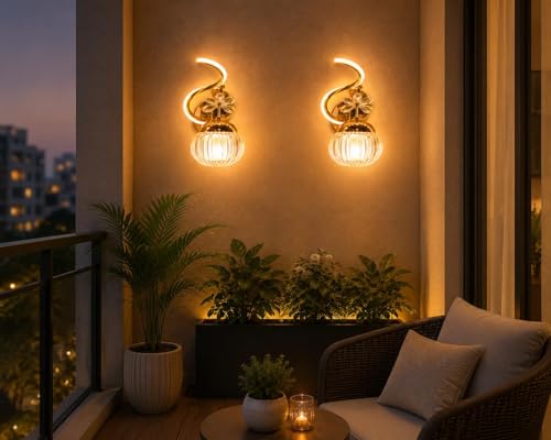Image of Modern Spiral Shape 3 Different Color Mode Changing (Wh /WW /NW) Energy Saving Led Wall Lamp for Bedroom, Living Room, Restaurants, Dining, Coffee Shop,Home Etc
