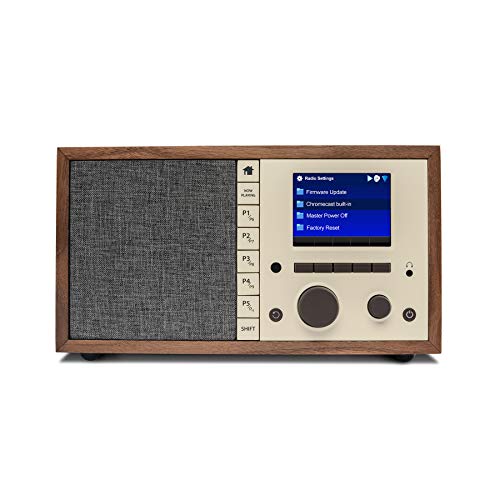 Grace Digital Mondo Elite Classic Smart Internet Radio Bluetooth Wi-Fi Qi-Wireless Fast Charger 7-Day Alarm – Microphone-Free (Walnut) - Thumbnail 7
