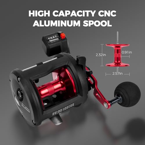 KastKing-ReKon-Round-Baitcasting-Fishing-Reel-Saltwater-Inshore-Surf-Trolling-Reel-Up-to-30LBS-Powerful-Max-Drag-Conventional-Reel-for-Catfish-Musky-Bass-Durable-Graphite-Frame-for-Saltwater