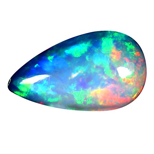 Opale naturelle d'Éthiopie poire cabochon de 3.43 ct pour création de bijoux