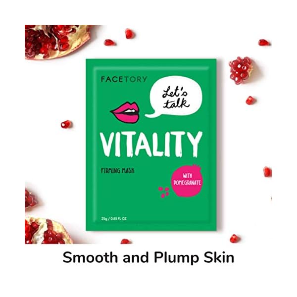 FaceTory-Lets-Talk-Vitality-Pomegranate-Antioxidant-Firming-Mask-Lifting-Firming-and-Hydrating-Pack-of-5 FACETORY Let's Talk, Vitality Pomegranate Antioxidant Firming Mask - Lifting, Firming, and Hydrating (Pack of 5)