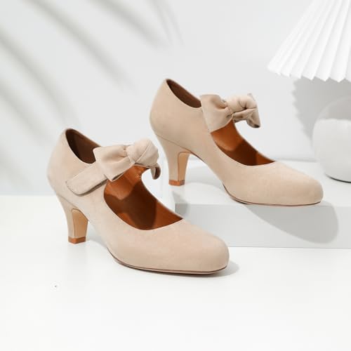 Image of Mostrin Fashion Vintage Womens Small Bowtie Platform Pumps Ladies Sexy High Heeled Shoes